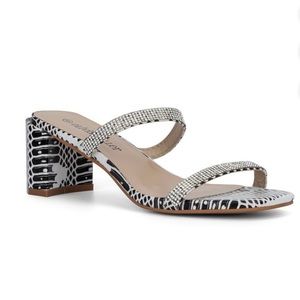 Olivia Miller heel sandals snake color